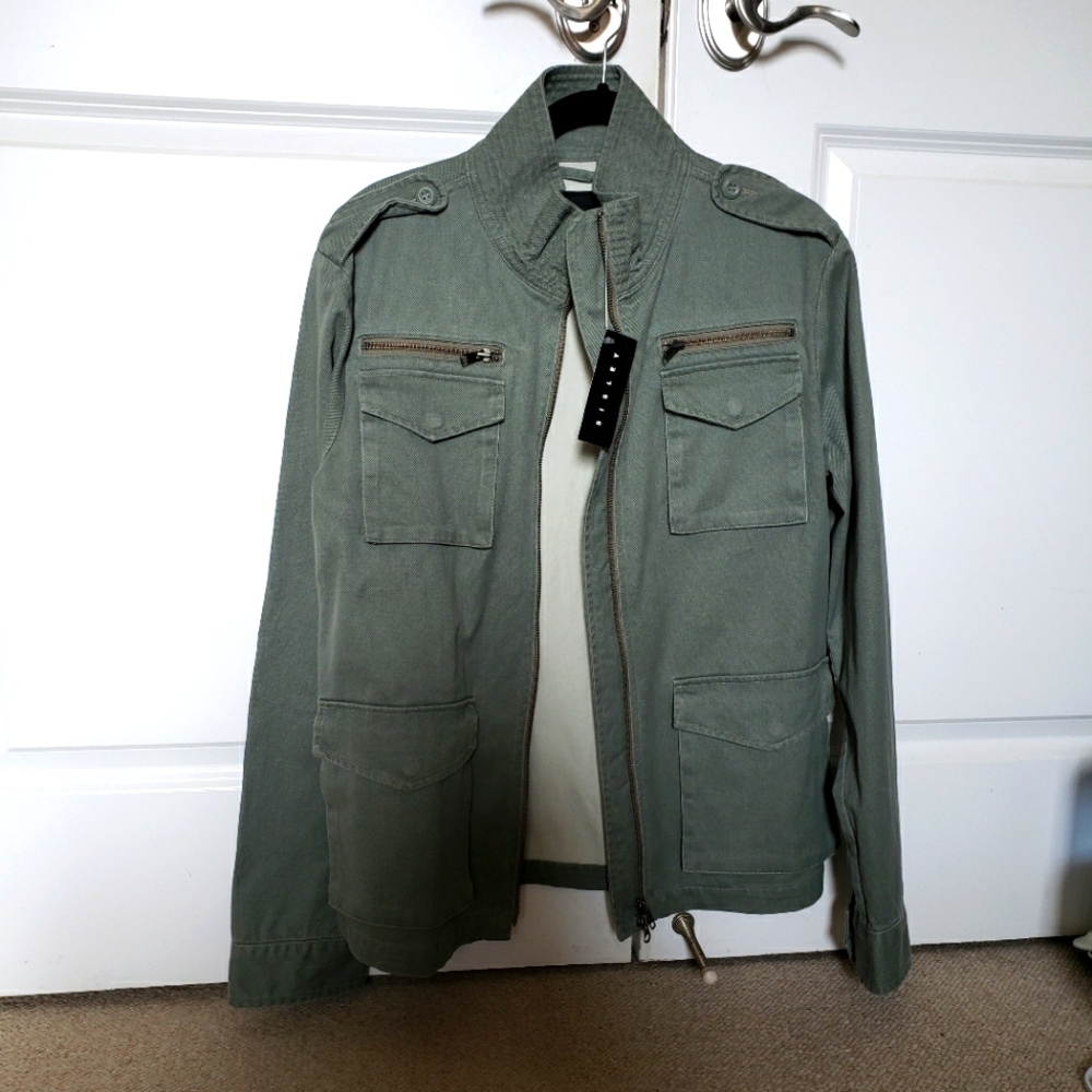 Sisley BNWT green safari jacket ML